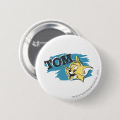 Tom Blue en Yellow Logo Ronde Button 5,7 Cm (Voorkant /achterkant)
