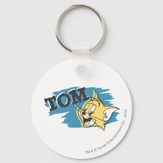 Tom Blue en Yellow Logo Sleutelhanger (Voorkant)