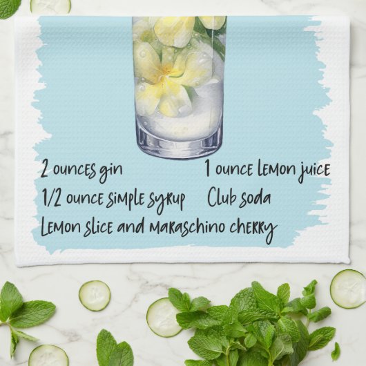 Tom Collins Cocktailrecept Theedoek (Gevouwen)