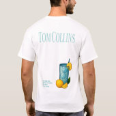 Tom Collins T-Shirt – Classic Gin Cocktail (Achterkant)