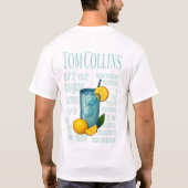 Tom Collins T-Shirt – Classic Gin Cocktail (Achterkant)