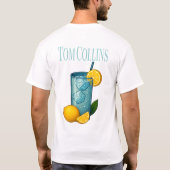 Tom Collins T-Shirt – Classic Gin Cocktail (Achterkant)