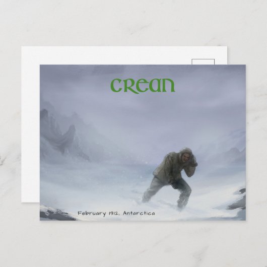 Tom Crean Briefkaart Design (Voorkant / Achterkant)