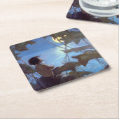 Tom die de maan bekijkt, Jessie Willcox Smith Kartonnen Onderzetters (Schuin)