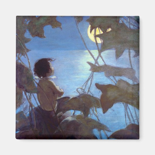 Tom die de maan bekijkt, Jessie Willcox Smith Magneet (Voorkant)