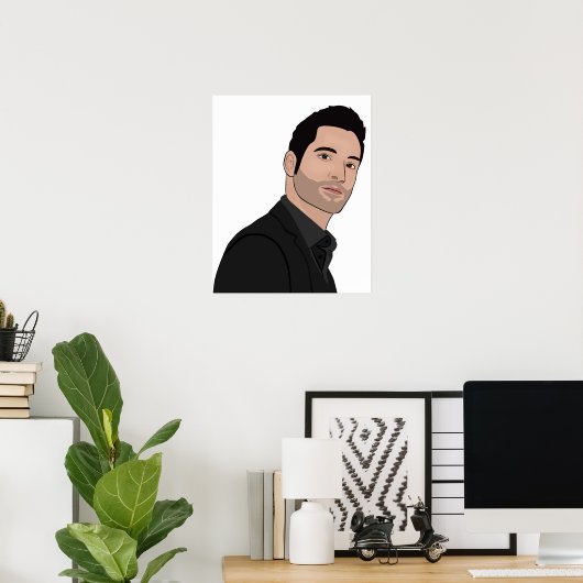 Tom Ellis Lucifer Poster (Thuiskantoor)