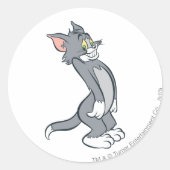 Tom Embarassed Ronde Sticker (Voorkant)