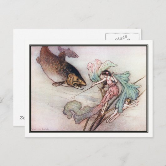 Tom en de forel van Warwick Goble Briefkaart (Voorkant / Achterkant)