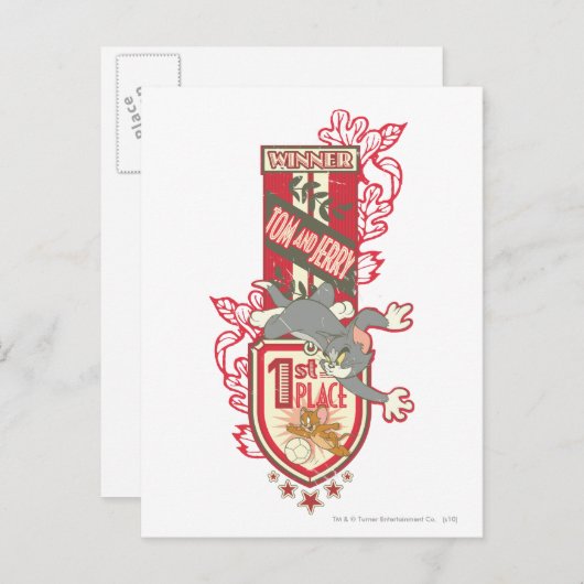 Tom en Jerry 1st Place 1 Briefkaart (Voorkant / Achterkant)