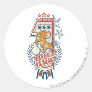 Tom en Jerry 1st Place 2 Ronde Sticker