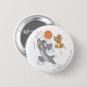 Tom en Jerry Basketball 1 Ronde Button 5,7 Cm (Voorkant /achterkant)