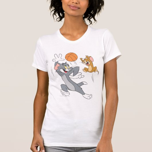 Tom en Jerry Basketball 1 T-shirt (Voorkant)