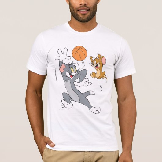Tom en Jerry Basketball 1 T-shirt (Voorkant)