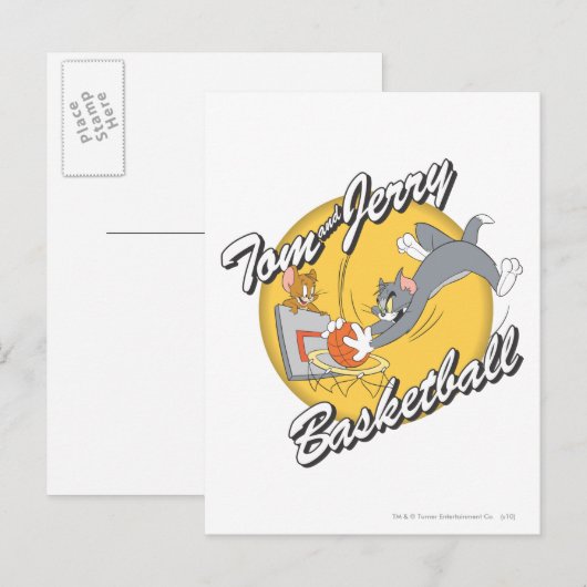 Tom en Jerry Basketball 2 Briefkaart (Voorkant / Achterkant)