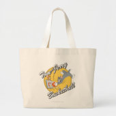 Tom en Jerry Basketball 2 Grote Tote Bag (Voorkant)