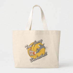 Tom en Jerry Basketball 2 Grote Tote Bag