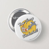 Tom en Jerry Basketball 2 Ronde Button 5,7 Cm (Voorkant /achterkant)