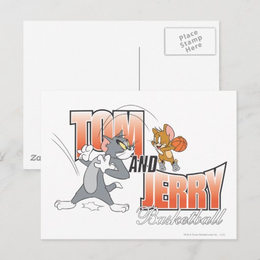 Tom en Jerry Basketball 3 Briefkaart (Voorkant / Achterkant)