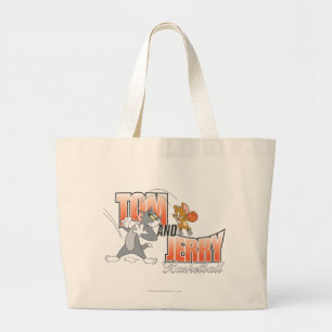 Tom en Jerry Basketball 3 Grote Tote Bag