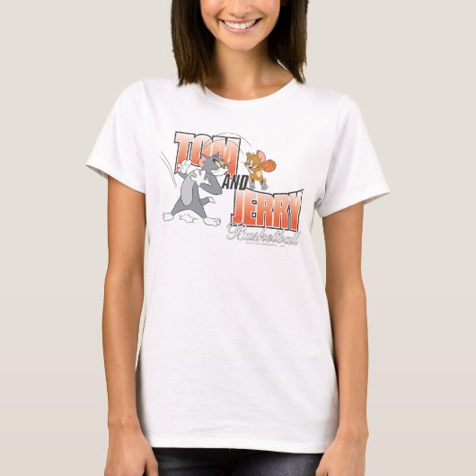 Tom en Jerry Basketball 3 T-shirt (Voorkant)