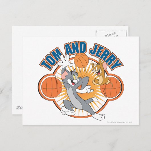 Tom en Jerry Basketball 4 Briefkaart (Voorkant / Achterkant)