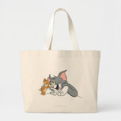 Tom en Jerry Best Buds Grote Tote Bag (Voorkant)
