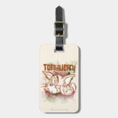 Tom en Jerry Brown en Green Bagagelabel (Voorkant verticaal)