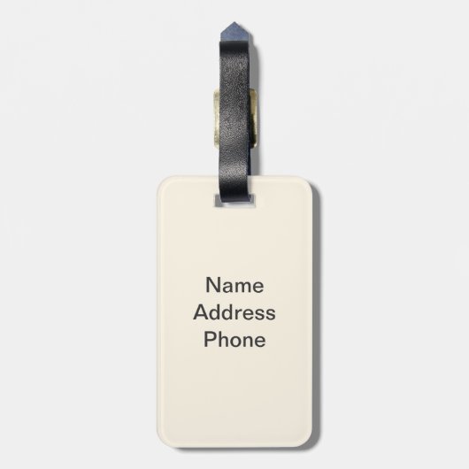 Tom en Jerry Brown en Green Bagagelabel (Achterkant verticaal)