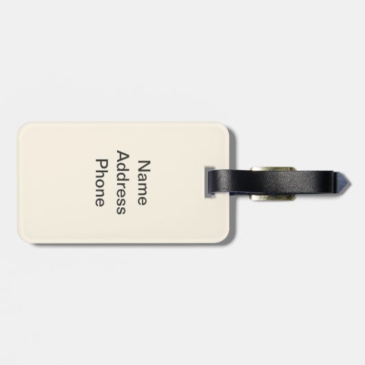 Tom en Jerry Brown en Green Bagagelabel (Achterkant horizontaal)