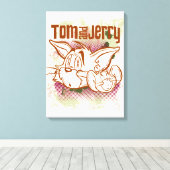 Tom en Jerry Brown en Green Canvas Afdruk (Insitu (Houten vloer))