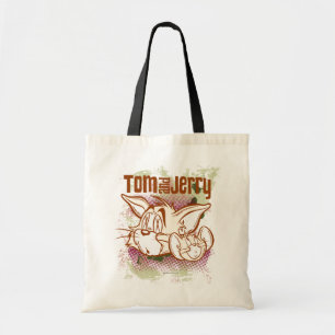 Tom en Jerry Brown en Green Tote Bag
