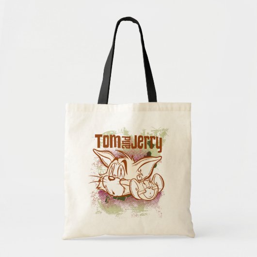 Tom en Jerry Brown en Green Tote Bag (Voorkant)
