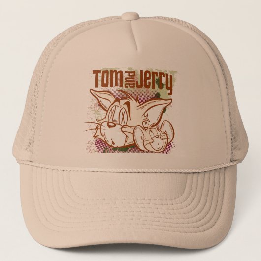 Tom en Jerry Brown en Green Trucker Pet (Voorkant)