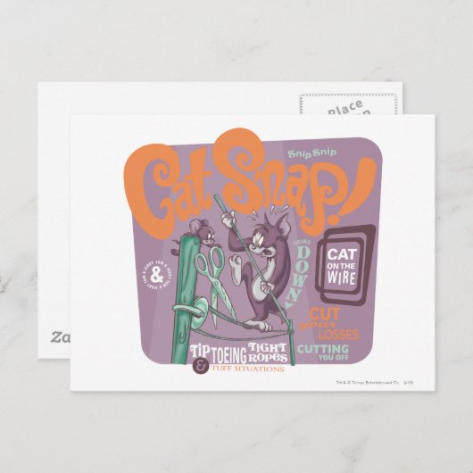 Tom en Jerry Cat Snap Briefkaart (Voorkant / Achterkant)