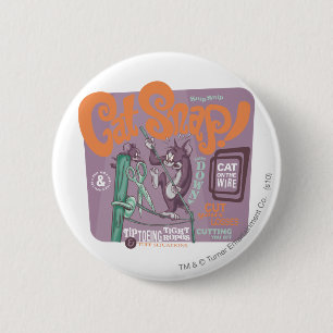 Tom en Jerry Cat Snap Ronde Button 5,7 Cm