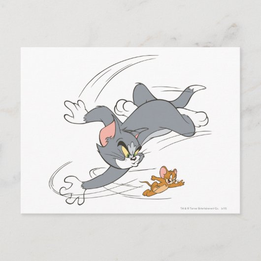 Tom en Jerry Chase Draaien Briefkaart (Voorkant)
