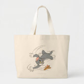 Tom en Jerry Chase Draaien Grote Tote Bag (Voorkant)