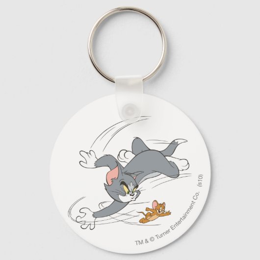 Tom en Jerry Chase Draaien Sleutelhanger (Voorkant)