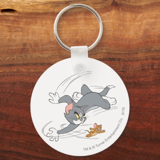 Tom en Jerry Chase Draaien Sleutelhanger (Voorkant)