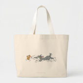 Tom en Jerry Chase Grote Tote Bag (Voorkant)