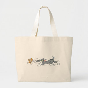 Tom en Jerry Chase Grote Tote Bag