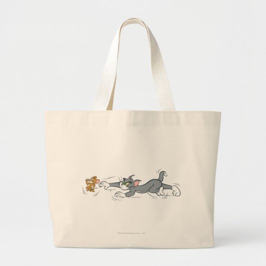 Tom en Jerry Chase Grote Tote Bag (Voorkant)