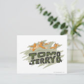 Tom en Jerry Chase Logo Briefkaart (Staand voorkant)