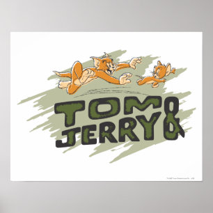 Tom en Jerry Chase Logo Poster