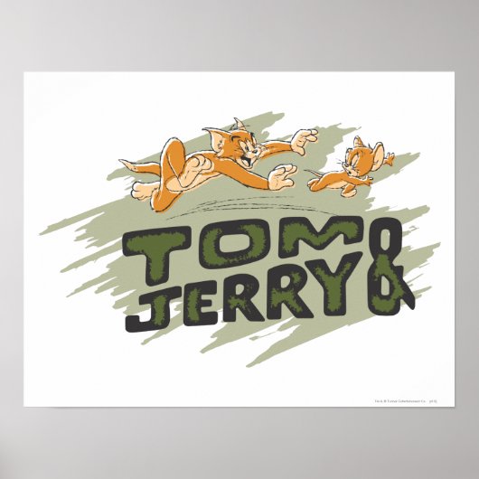 Tom en Jerry Chase Logo Poster (Voorkant)