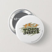 Tom en Jerry Chase Logo Ronde Button 5,7 Cm (Voorkant /achterkant)