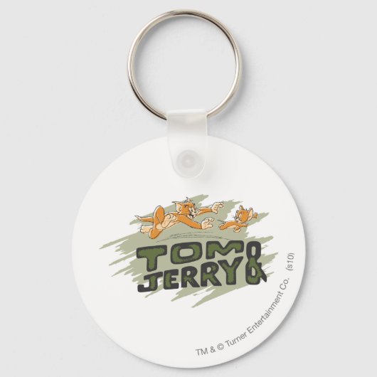 Tom en Jerry Chase Logo Sleutelhanger (Voorkant)