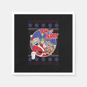 Tom en Jerry Classic Kerstmis Ugly Sweater_1 Servet