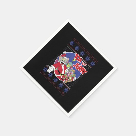 Tom en Jerry Classic Kerstmis Ugly Sweater_1 Servet (Hoek)