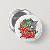 Tom en Jerry Classic Logo Ronde Button 5,7 Cm (Voorkant /achterkant)